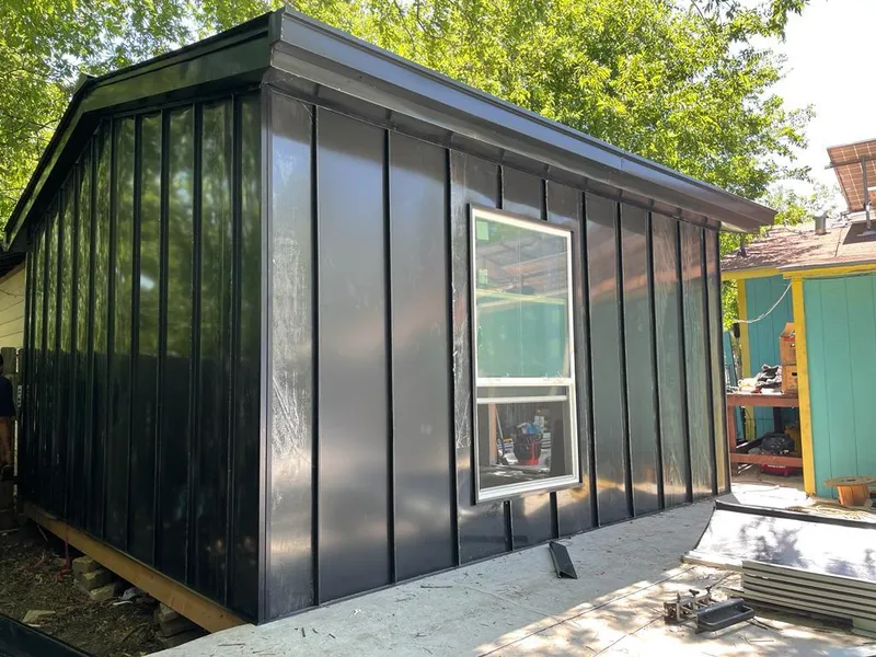 Black standing seam metal wall panels for Roof Inspection in East Hemet